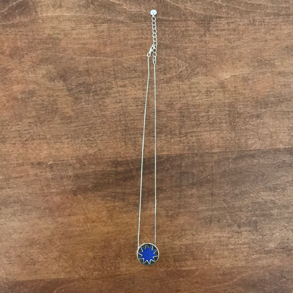 House of Harlow blue mini sunburst necklace